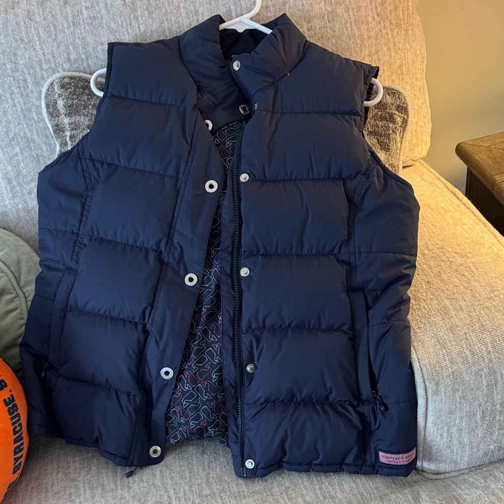 Vineyard Vines Dark Blue Quilted Vest